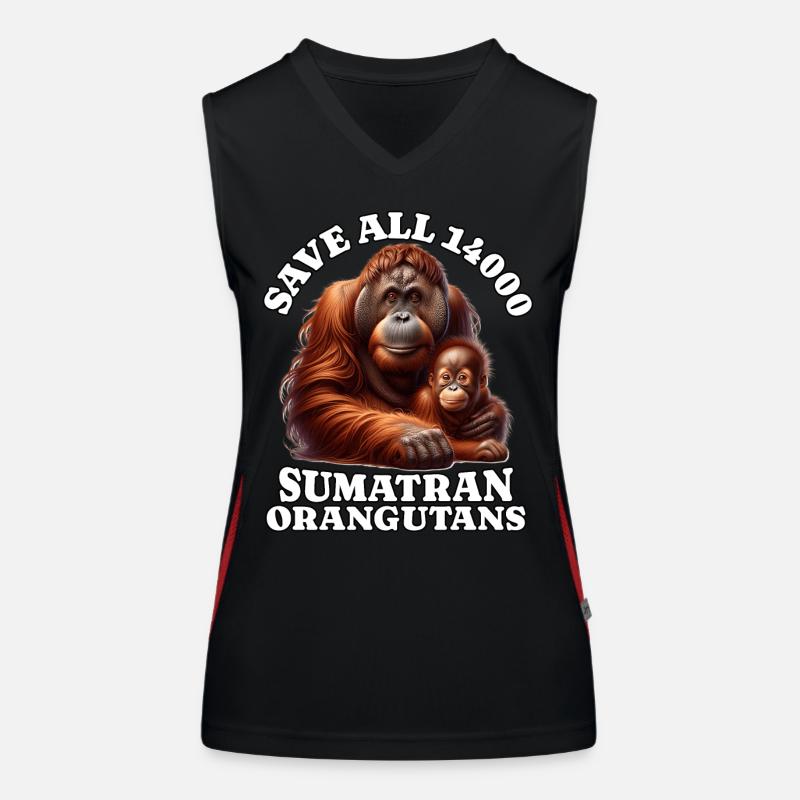 Save Orangutan Women's Functional Contrast Tank Top