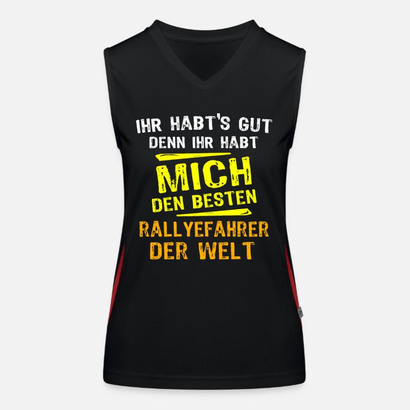 Rally Driver Gift Women's Functional Contrast Tank Top