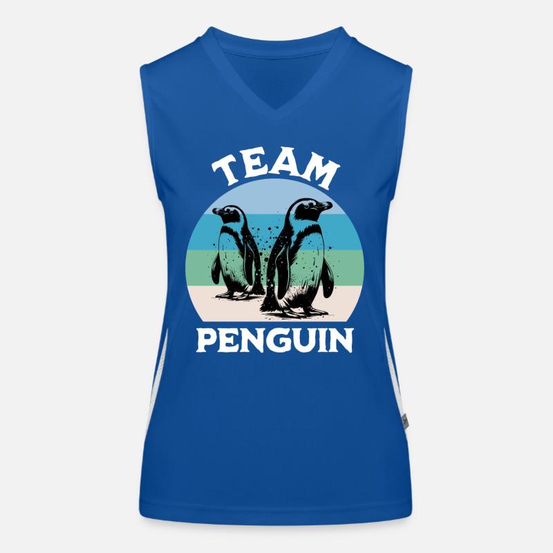 Pinguin Sprüche Funktionelles Kontrast-Tank Top für Frauen