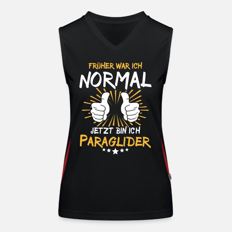 Paraglider Spruch Funktionelles Kontrast-Tank Top für Frauen