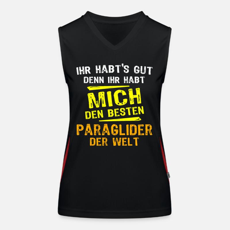 Paraglider Geschenk Funktionelles Kontrast-Tank Top für Frauen