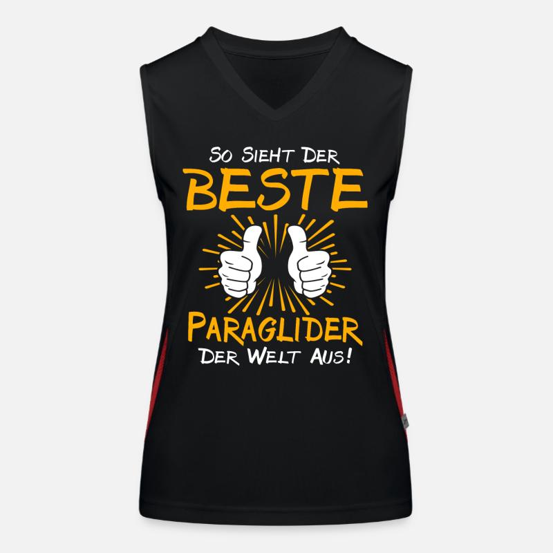Paraglider Geschenkidee Funktionelles Kontrast-Tank Top für Frauen