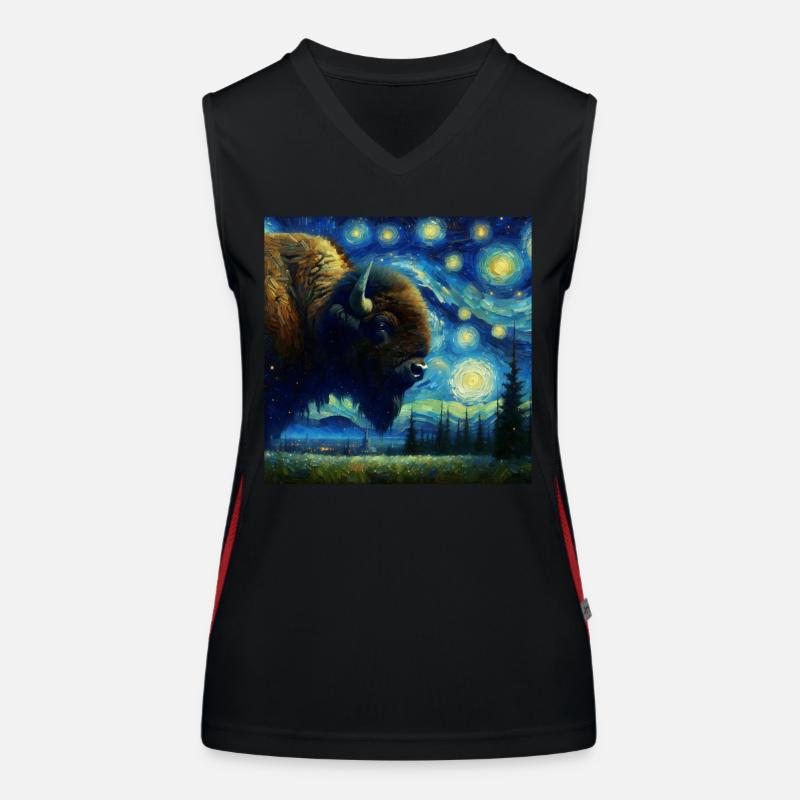 Bison Prairie Bison Starry Night Women's Functional Contrast Tank Top
