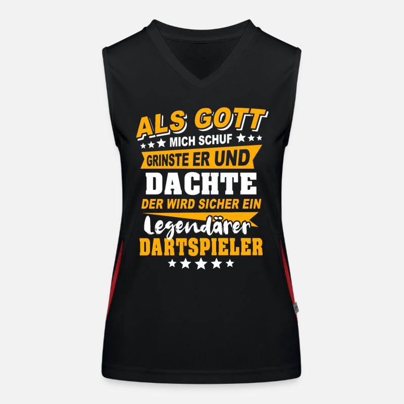 Dartspieler Dart Funktionelles Kontrast-Tank Top für Frauen