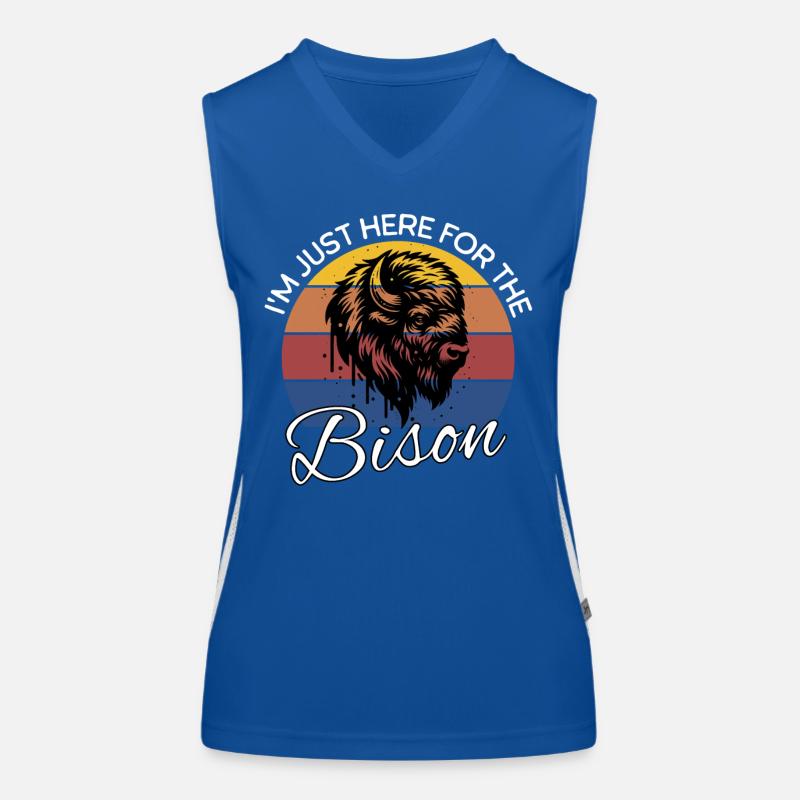 Bison Büffel Funktionelles Kontrast-Tank Top für Frauen