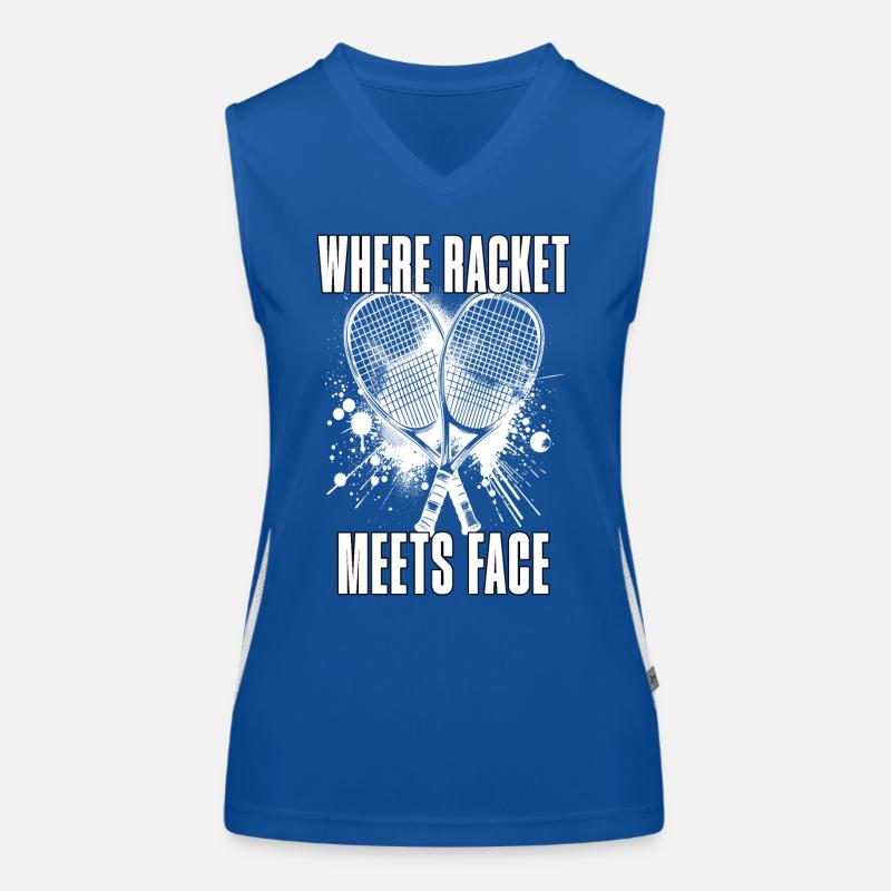 Funny Squash Saying Women's Functional Contrast Tank Top