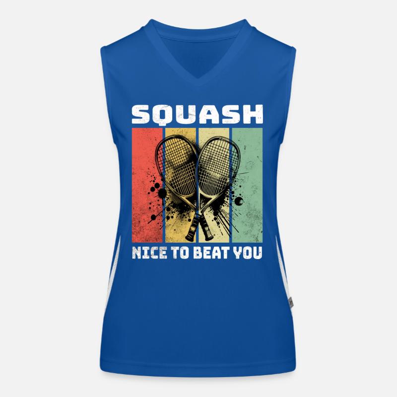 Squash Sprüche Funktionelles Kontrast-Tank Top für Frauen