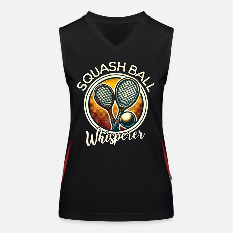 Squash Flüsterer Funktionelles Kontrast-Tank Top für Frauen