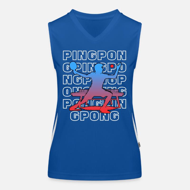 Ping Pong Funktionelles Kontrast-Tank Top für Frauen