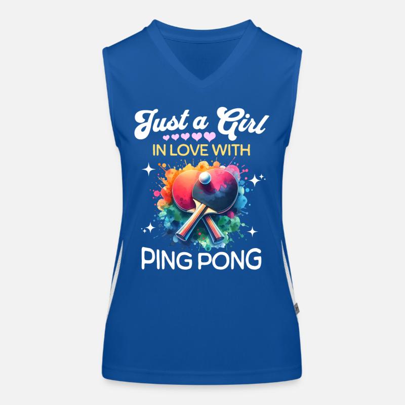 Ping Pong Mädchen Funktionelles Kontrast-Tank Top für Frauen