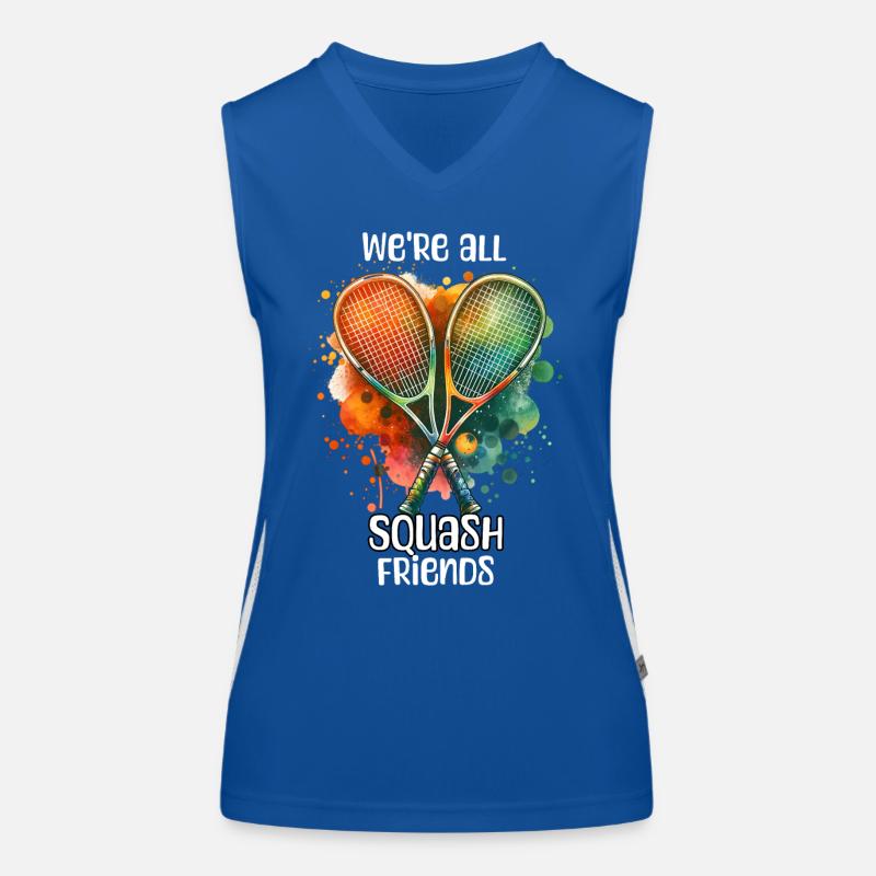 Squash Sprüche Funktionelles Kontrast-Tank Top für Frauen