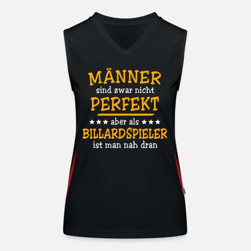 biBillardspieler Billard Funktionelles Kontrast-Tank Top für Frauen