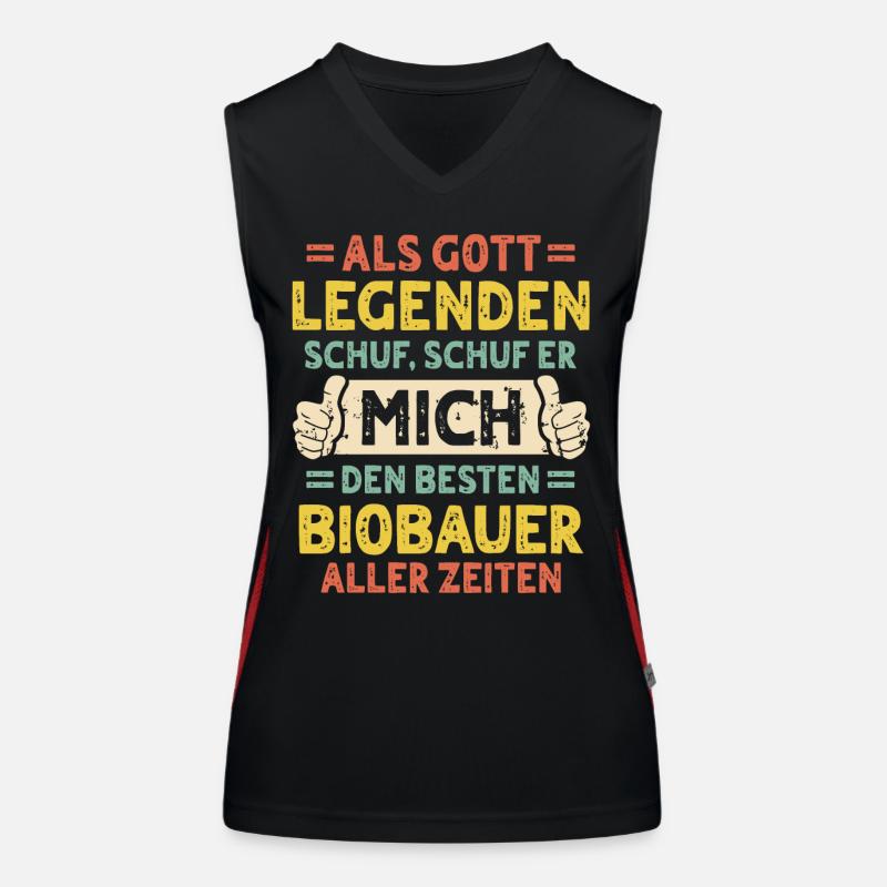 Biobauer Funktionelles Kontrast-Tank Top für Frauen