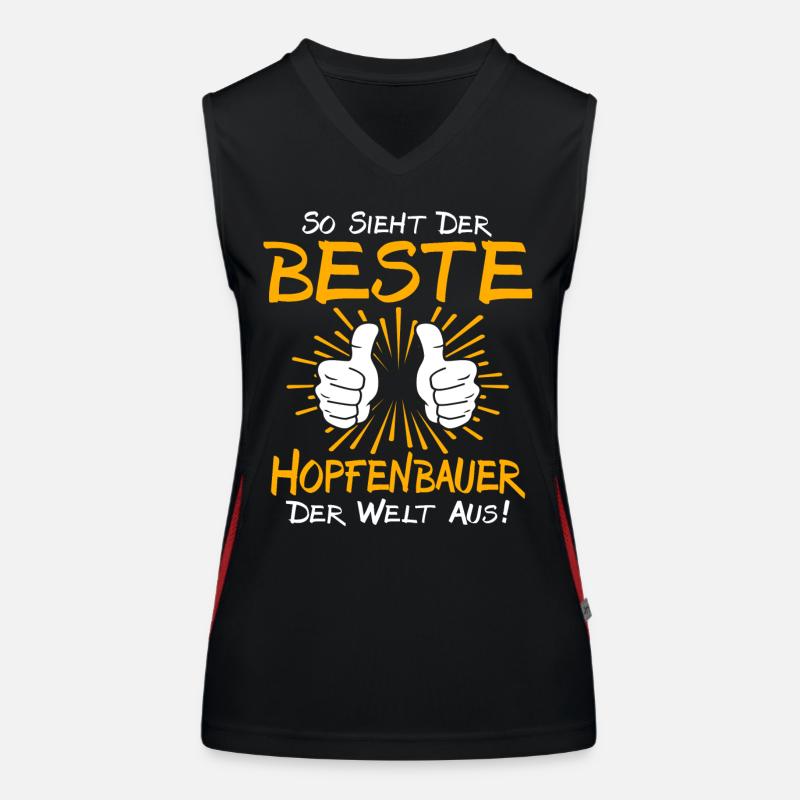 Idée cadeau fermier de houblon Débardeur respirant contrasté Femme