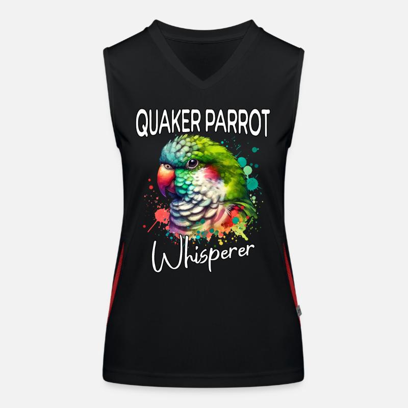 Monk Parakeet Whisperer Women's Functional Contrast Tank Top