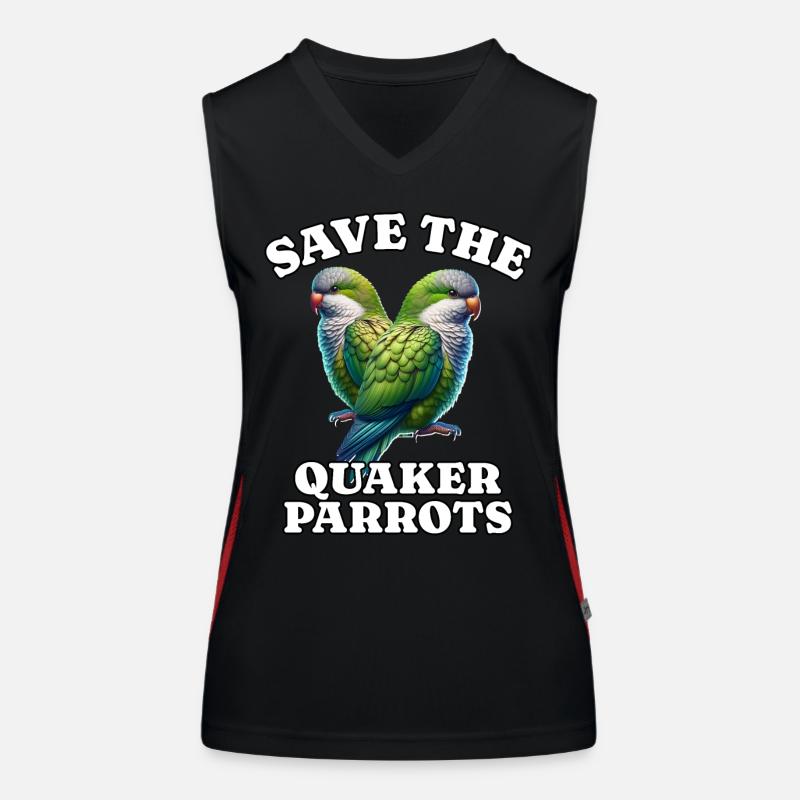 Mönchssittich Save Quaker Parrot Funktionelles Kontrast-Tank Top für Frauen