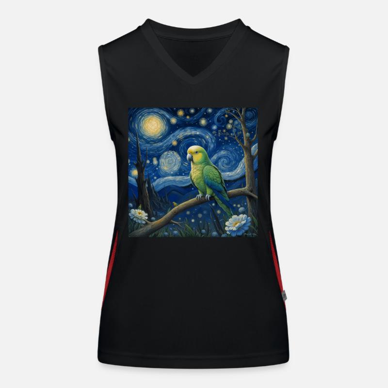 Mönchssittich Starry Night Funktionelles Kontrast-Tank Top für Frauen