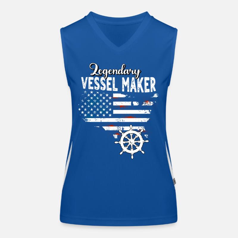 Constructeurs navals US Débardeur respirant contrasté Femme