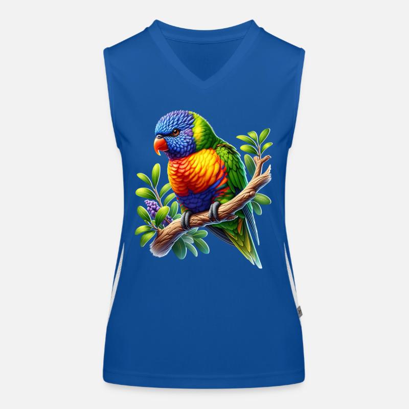 Regenbogenlori Funktionelles Kontrast-Tank Top für Frauen