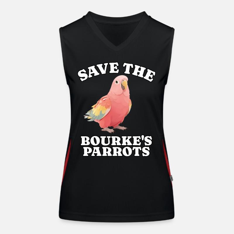 Bourke Parakeet Save Bourke Parrot Women's Functional Contrast Tank Top