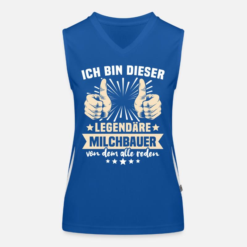Milchbauer Sprüche Funktionelles Kontrast-Tank Top für Frauen