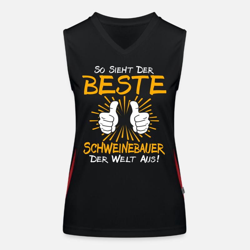 sSchweinebauer Geschenkidee Funktionelles Kontrast-Tank Top für Frauen