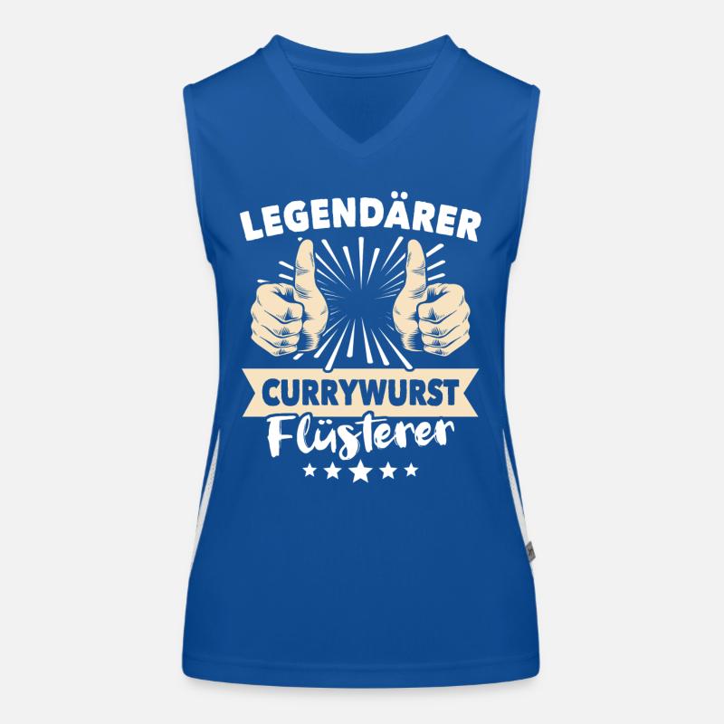 Dictons de Currywurst Débardeur respirant contrasté Femme