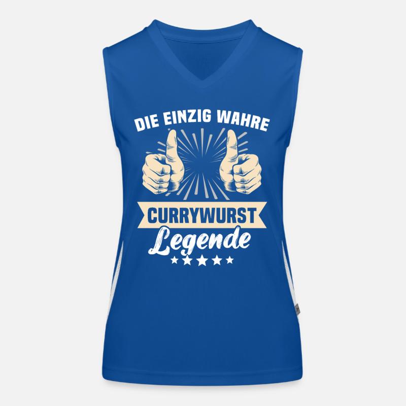 Currywurst sayings Women's Functional Contrast Tank Top