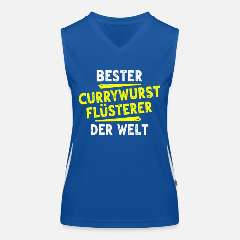 Cadeau Currywurst Débardeur respirant contrasté Femme