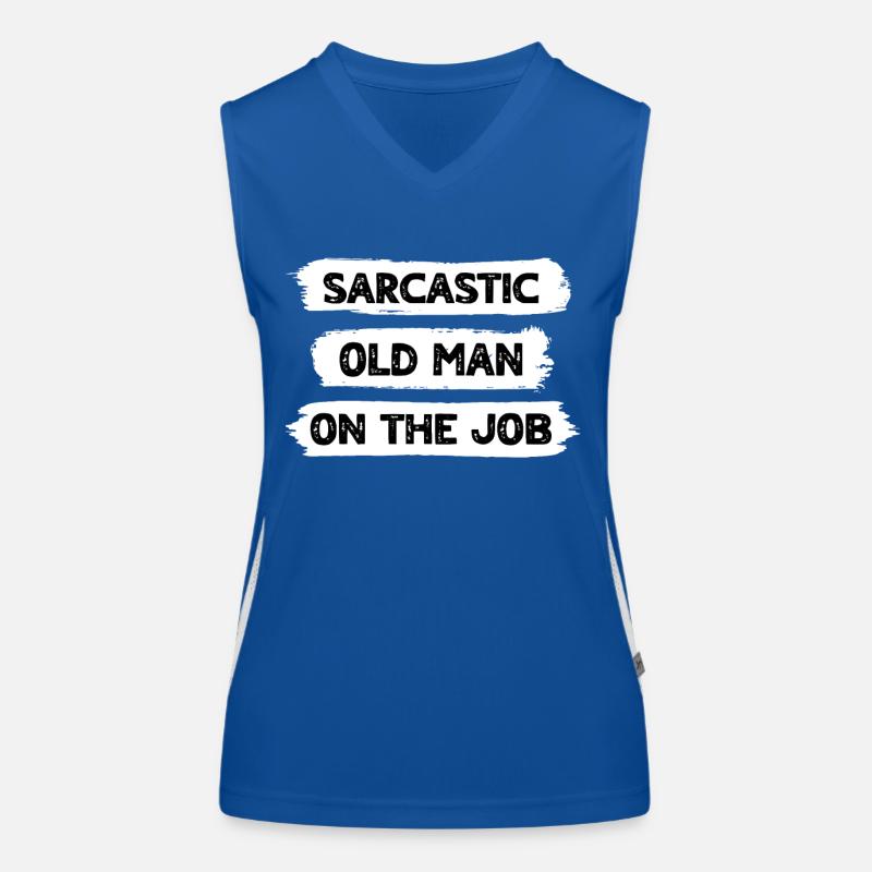 Sarcasm Old Man Women's Functional Contrast Tank Top