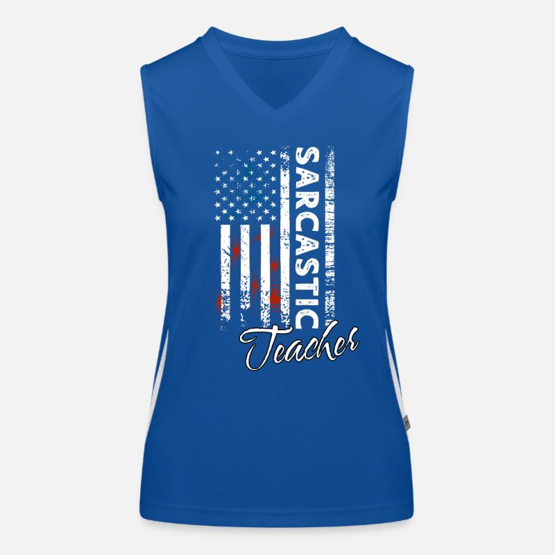 Sarkastischer Lehrer Funktionelles Kontrast-Tank Top für Frauen