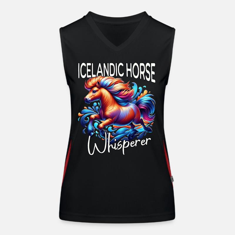 Isländer Flüsterer Pferd Funktionelles Kontrast-Tank Top für Frauen