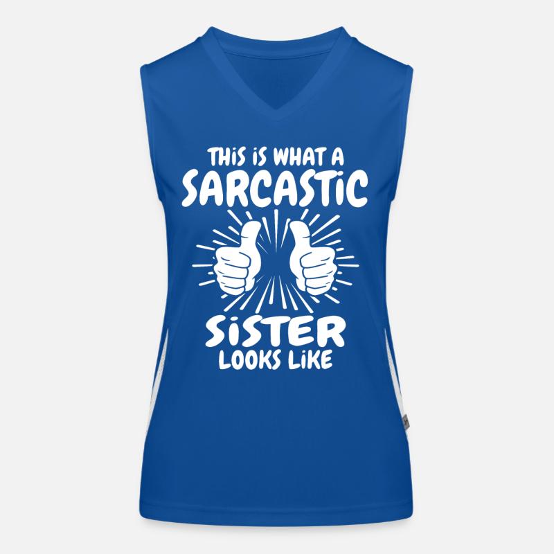 Sarkastischer Schwester Funktionelles Kontrast-Tank Top für Frauen