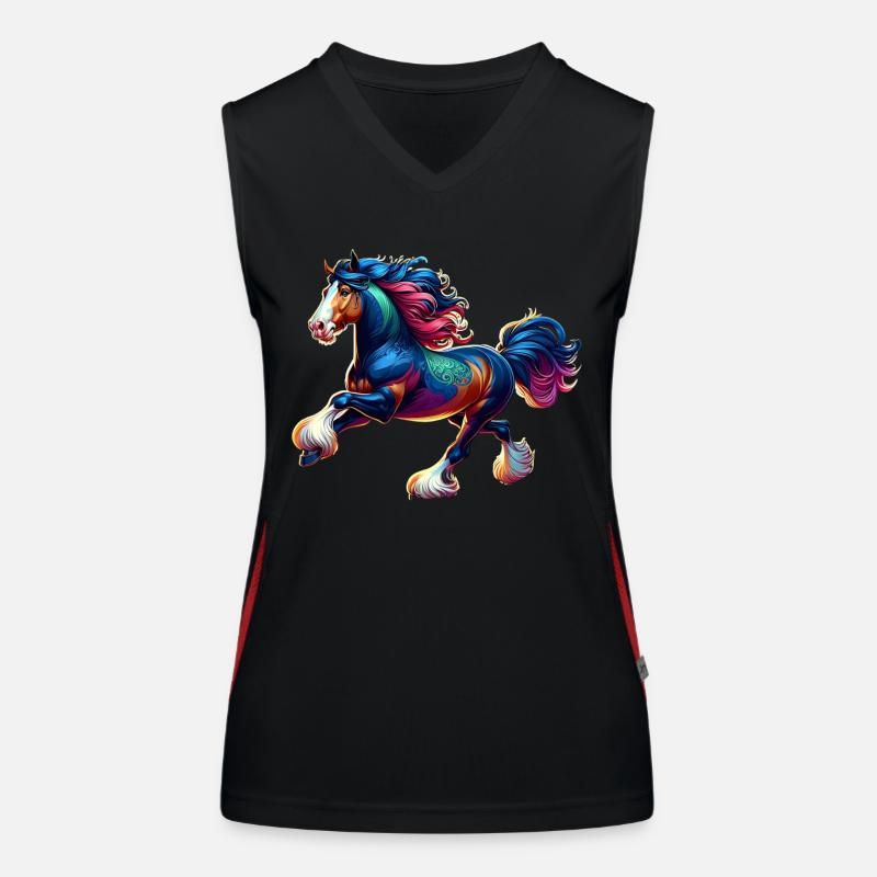 Shire Horse Pferd Funktionelles Kontrast-Tank Top für Frauen