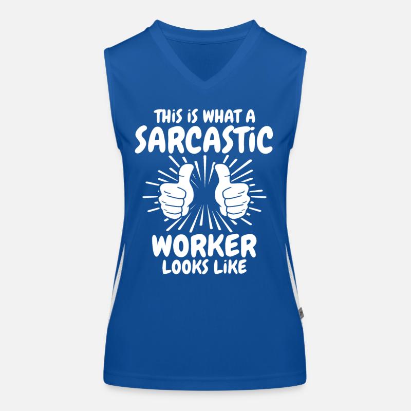 Sarkastischer Arbeiter Funktionelles Kontrast-Tank Top für Frauen