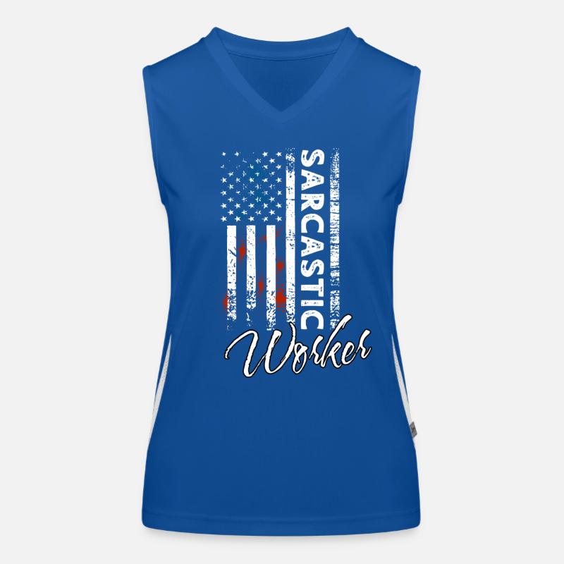 Sarkastischer Arbeiter Funktionelles Kontrast-Tank Top für Frauen