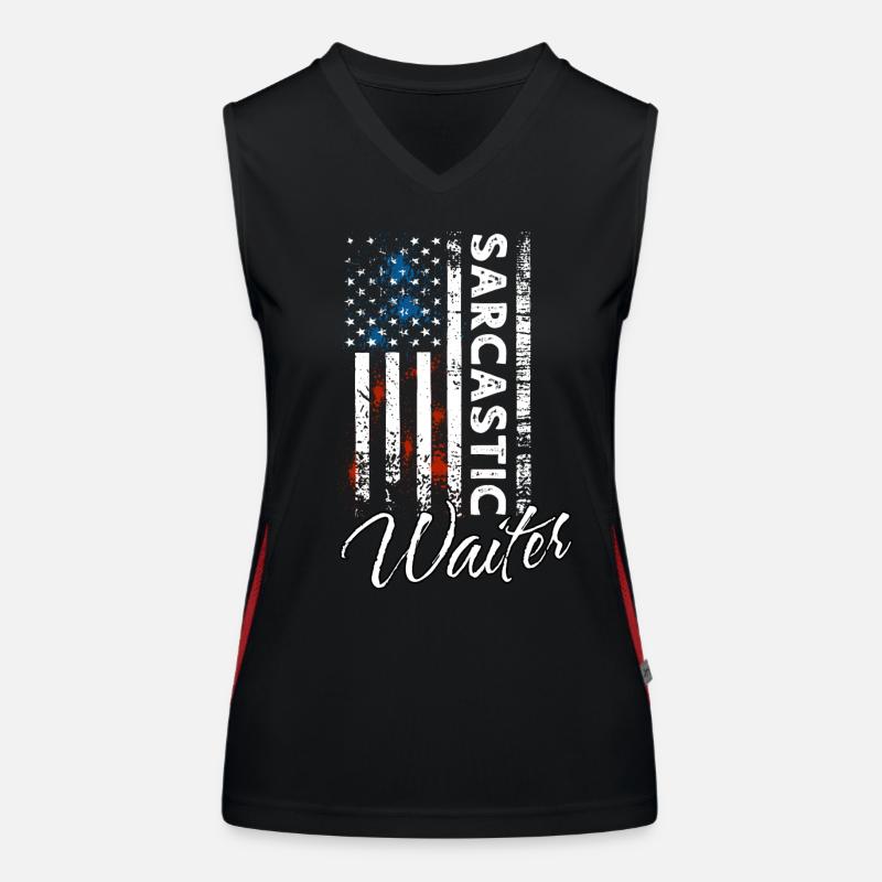 Sarkastischer Kellner Funktionelles Kontrast-Tank Top für Frauen