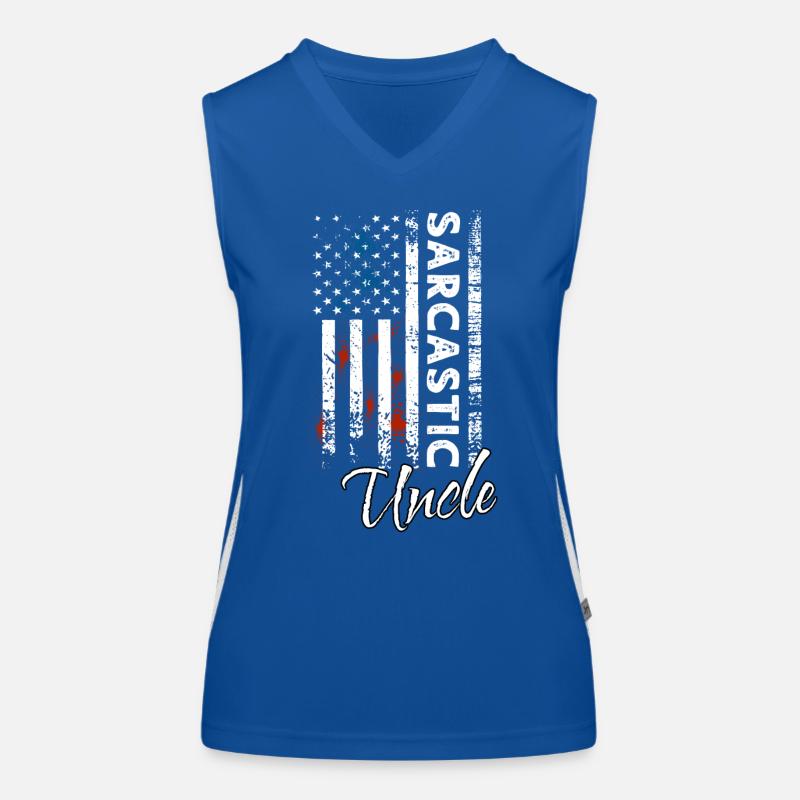 Sarkastischer Onkel Funktionelles Kontrast-Tank Top für Frauen