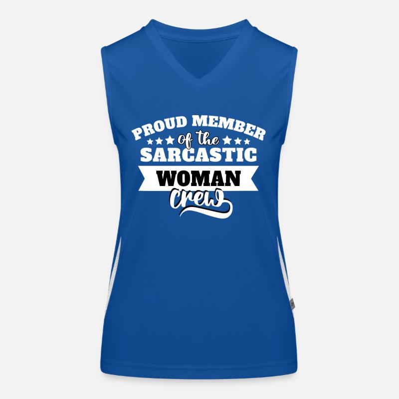 Frau Sarkasmus Funktionelles Kontrast-Tank Top für Frauen