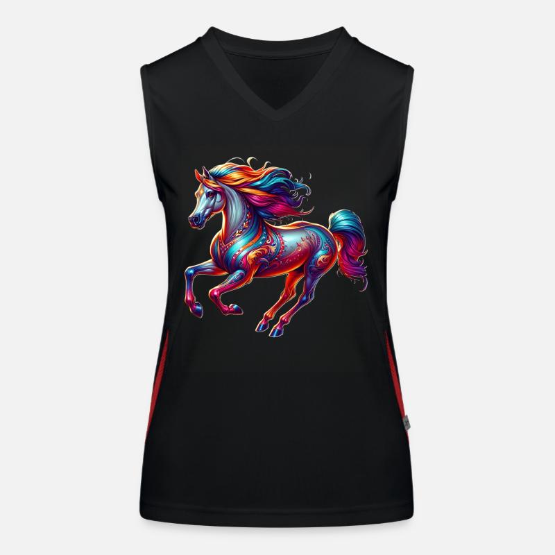 Irisches Zugpferd Pferd Funktionelles Kontrast-Tank Top für Frauen