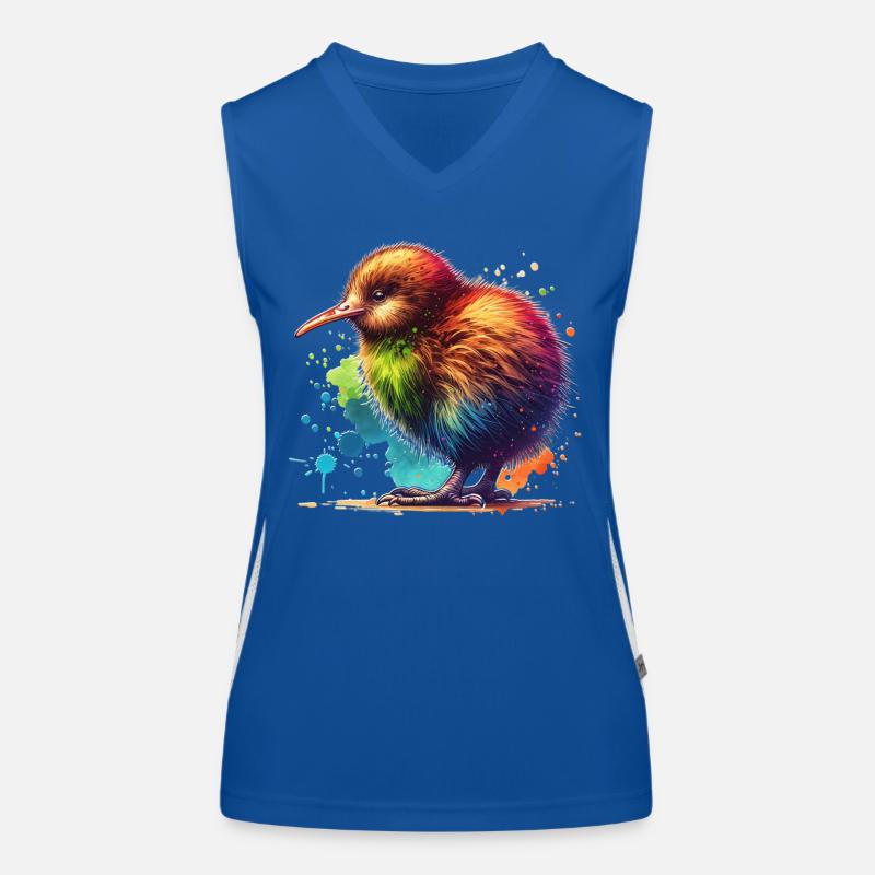Kiwi Bird Funktionelles Kontrast-Tank Top für Frauen