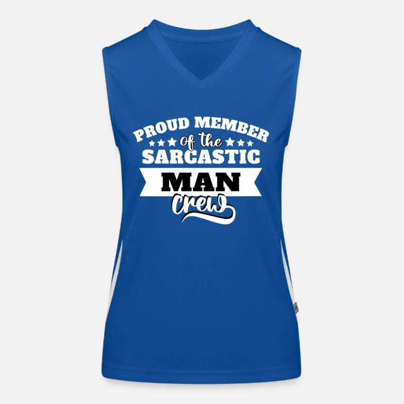 Man Sarcasm Women's Functional Contrast Tank Top