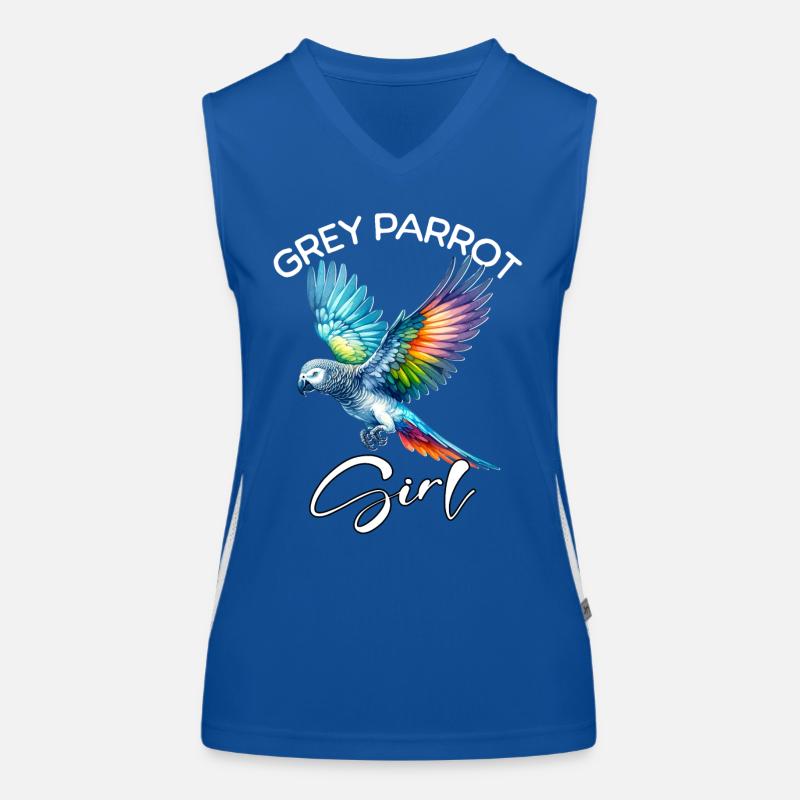 Grey Parrot Mädchen Graupapagei Funktionelles Kontrast-Tank Top für Frauen