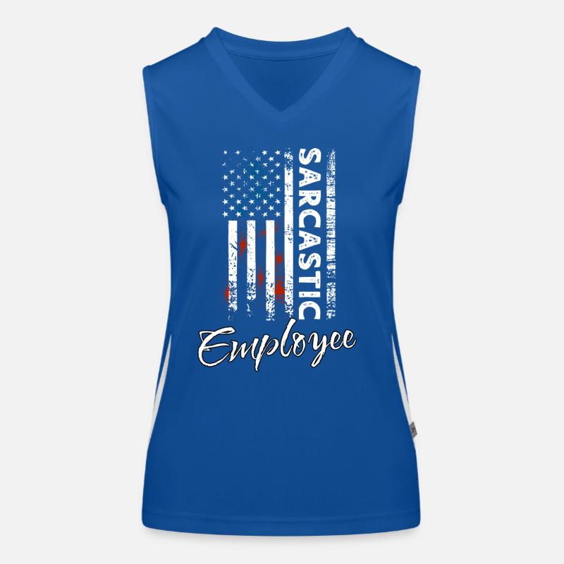 Sarkastischer Mitarbeiter Funktionelles Kontrast-Tank Top für Frauen