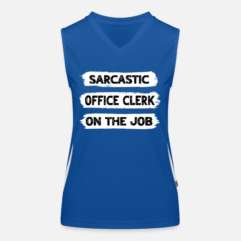 Sarkasmus Büroarbeiter Funktionelles Kontrast-Tank Top für Frauen