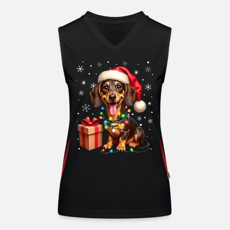 Teckel de Noël Débardeur respirant contrasté Femme