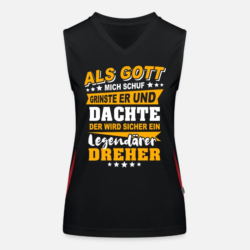 Dreher Sprüche Funktionelles Kontrast-Tank Top für Frauen
