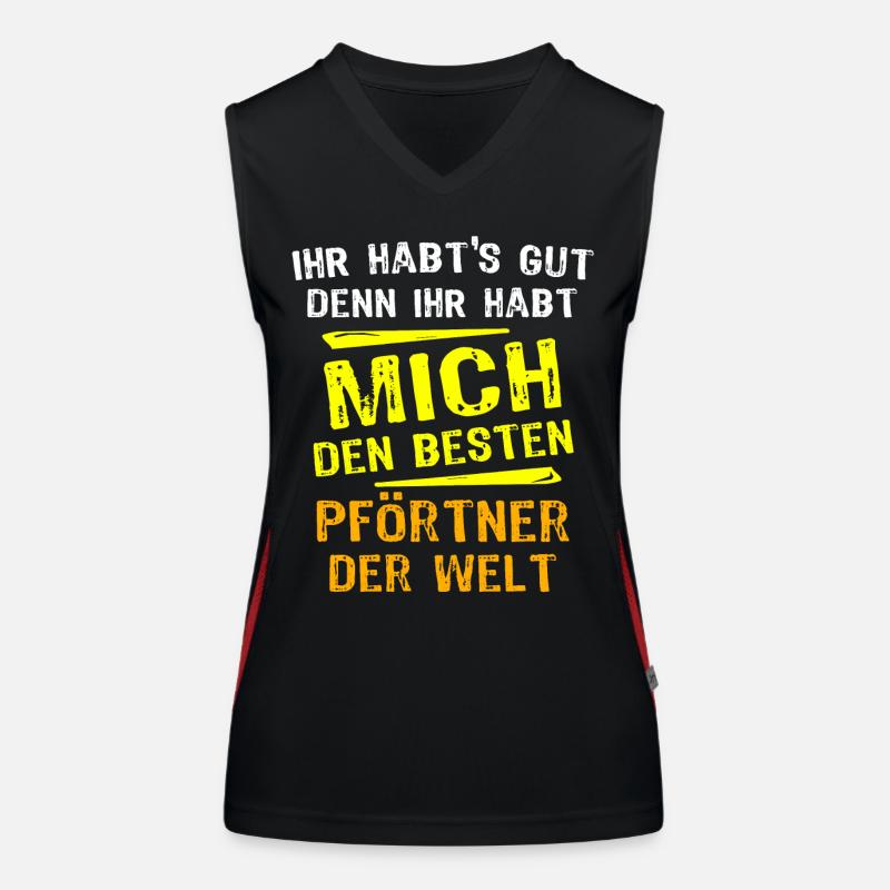 Pförtner Geschenk Funktionelles Kontrast-Tank Top für Frauen