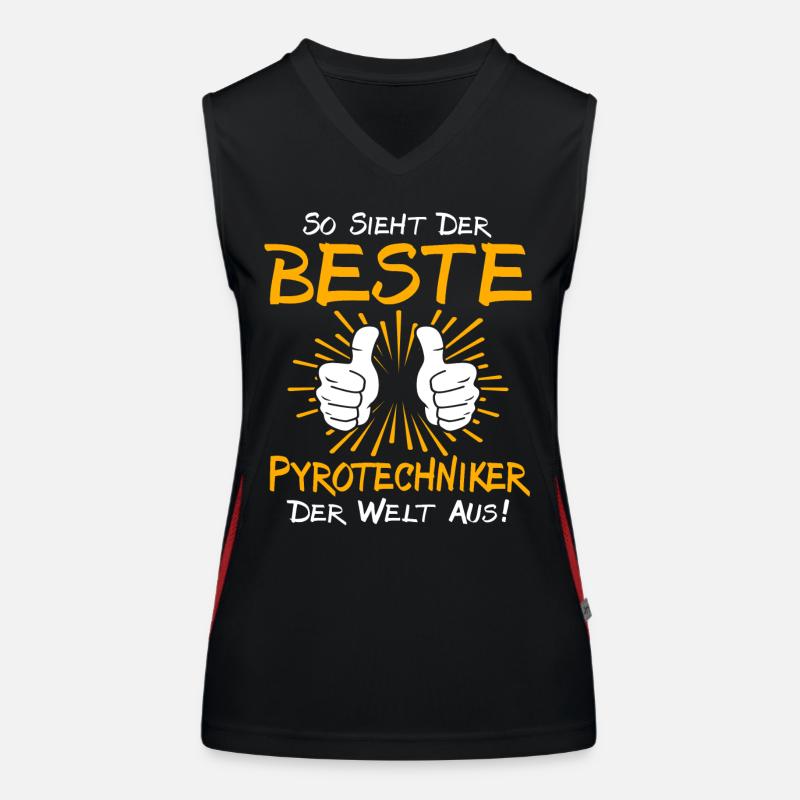 Pyrotechnician Gift Idea Women's Functional Contrast Tank Top