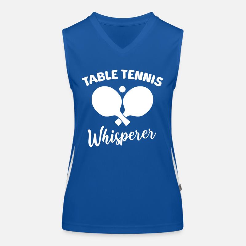 Table Tennis Flüsterer Funktionelles Kontrast-Tank Top für Frauen